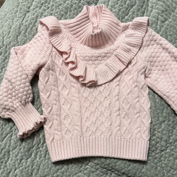 Janie and Jack Sweaters - Janie and Jack Pink Ruffled Sweater 18-24 Months